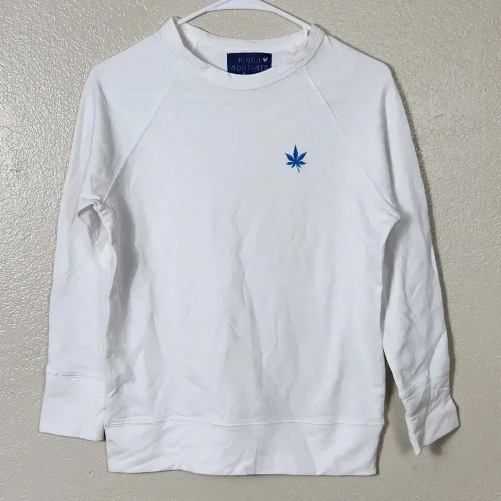 Minnie Mortimer Boast Shirt Long Sleeve Size S EUC Pot Leaf